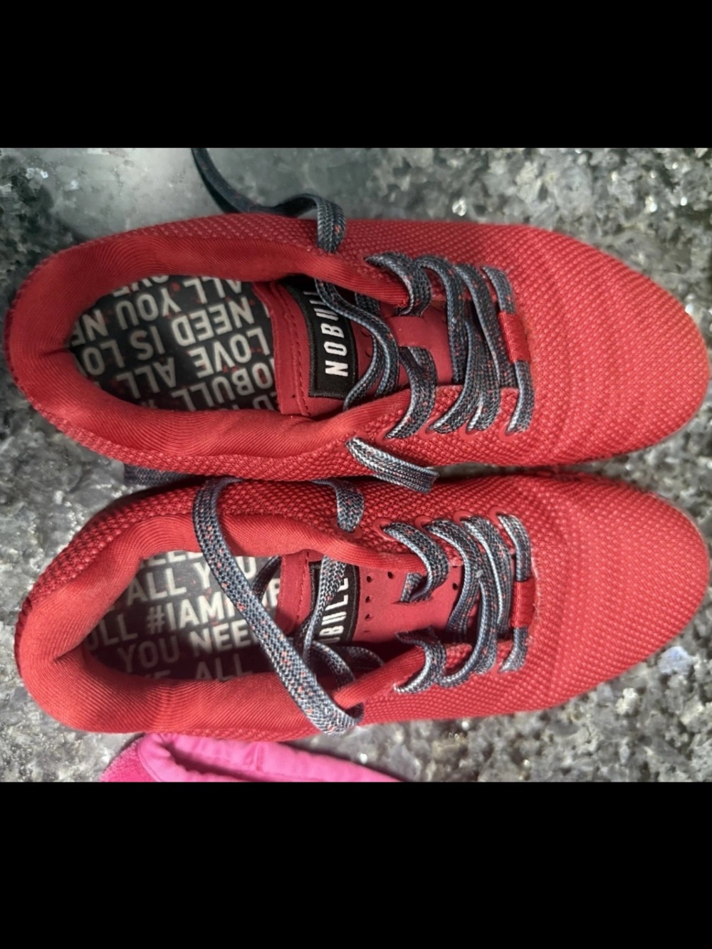 NOBULL Women’s 6.5 Red Knit Trainer CrossFit Training Shoes